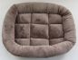 Preview: Mikrofaser Bettchen eckig ca. 43 x 53 cm cappuccino