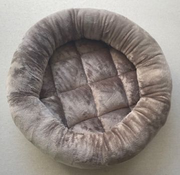 Mikrofaser Bettchen rund ca. 46 cm cappuccino