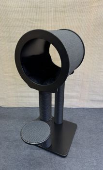 Preview: Kratzbaum JR-02 aus Multiplex Buche | Alles in schwarz | 140 cm