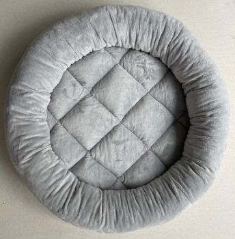 Klettbettchen ca. 70 cm ø grau