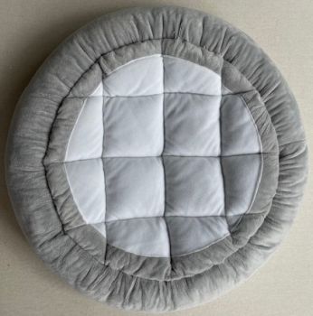 Preview: Klettbettchen ca. 70 cm ø grau