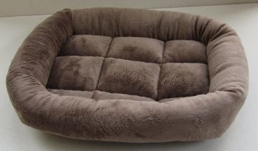 Mikrofaser Bettchen eckig ca. 43 x 53 cm cappuccino
