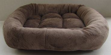 Mikrofaser Bettchen eckig ca. 43 x 53 cm cappuccino