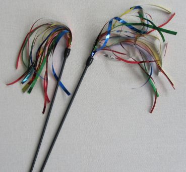 Wedel mit Glitzer Bändern 50 cm
