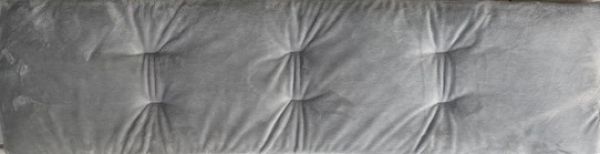 Fensterbank Auflage ca. 25 x 100 cm mit Klettpunkten Mikrofaser silbergrau