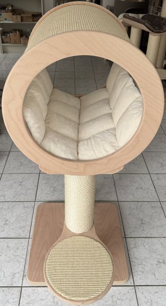 B-Ware Kratzbaum JR-02 aus Multiplex Buche | Katzenkratzbaum mit Sisalrolle | 140 cm