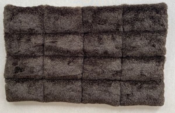 Klettkissen ca. 63 x 39 cm dunkelbraun meliert