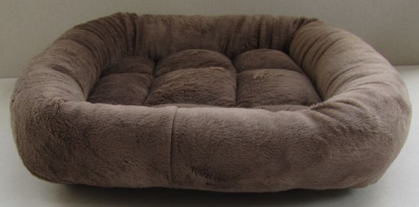Mikrofaser Bettchen eckig ca. 43 x 53 cm cappuccino