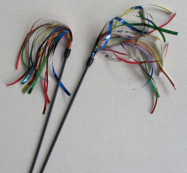 Wedel mit Glitzer Bändern 50 cm