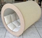 Jumbo Bodenrolle aus Multiplex Buche – XXL Katzenhöhle mit Sisal – Ø 50 cm